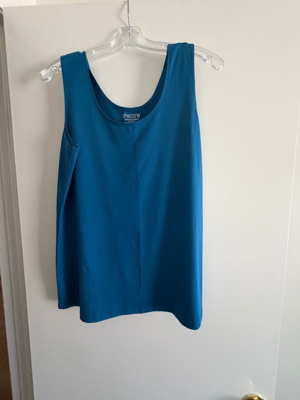 Chico's Microfiber Tank in Teal/Bright Blue - Size 3 (XL)